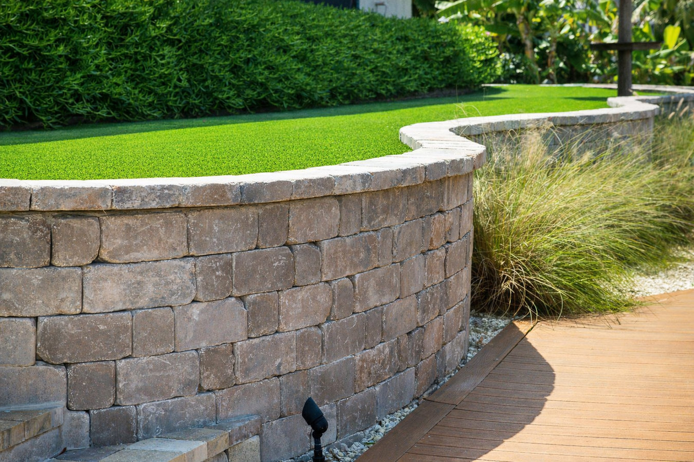 Retaining wall construction